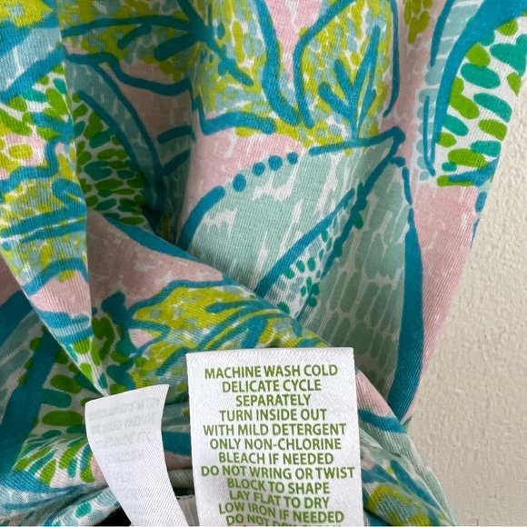 Lilly Pulitzer Kristin Vitamin Sea Pima Cotton Modal Blend Cross-back Tank Top - Picture 6 of 10